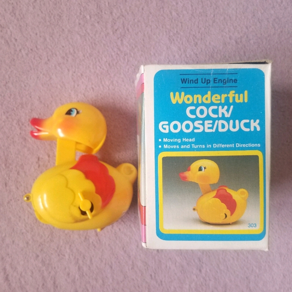 Vintage (Date Unknown) Wind Up Engine Toy Duck - Picture 1 of 6